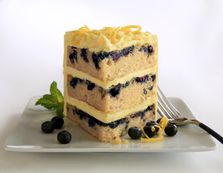 Lemon blueberry layer cake